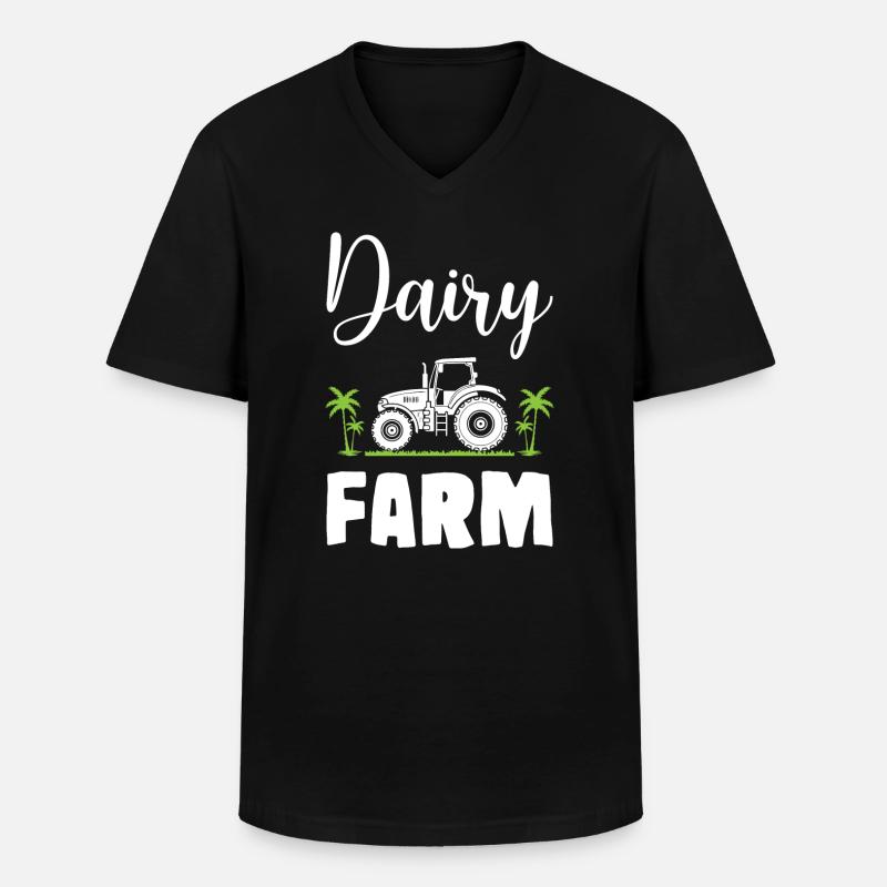 Dairy Farm - Männer-T-Shirt mit V-Ausschnitt - Schwarz