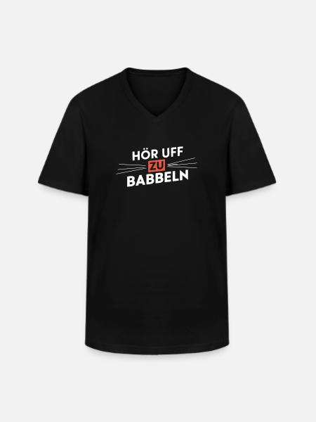 Stop Babbling Hessian Dialect Speeches - Men's V-Neck T-Shirt - black