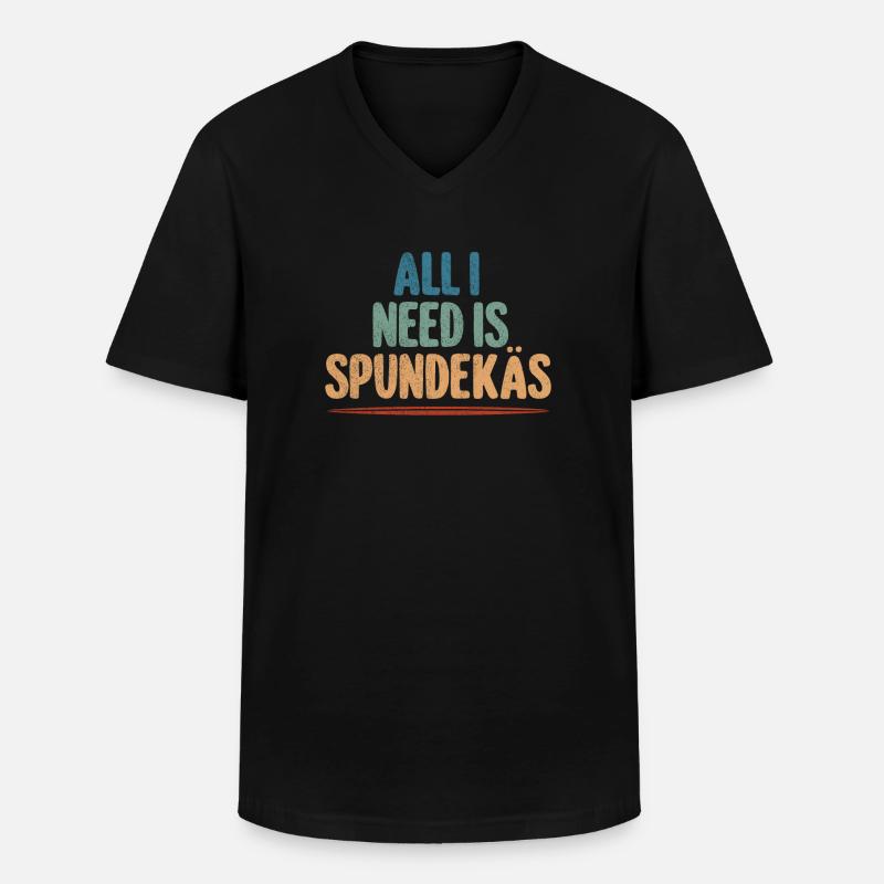 Spundekäs Mayence Cuisine dialectale Meenz - T-shirt col V Homme - noir