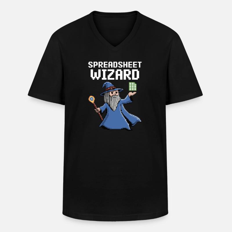 Tabellenkalkulations-Assistent Lustiger Controller Buchhalter - Männer-T-Shirt mit V-Ausschnitt - Schwarz