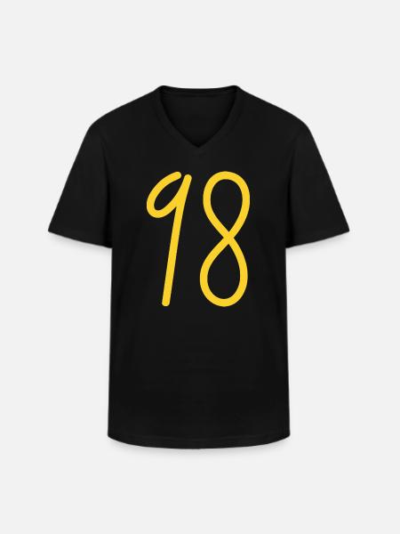 98 - T-shirt col V Homme - noir