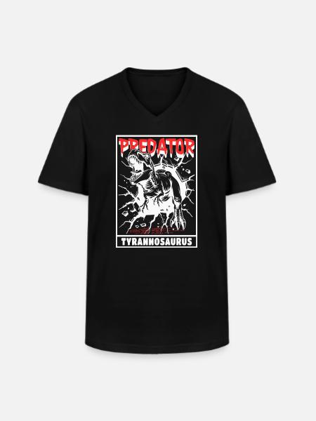 Predator - Tyrannosaurus - Men's V-Neck T-Shirt - black