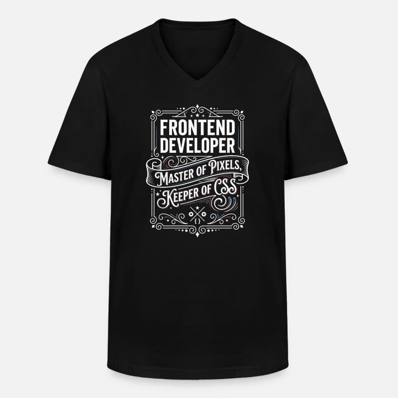 Frontend Developer Pixelmeister CSS - Men's V-Neck T-Shirt - black