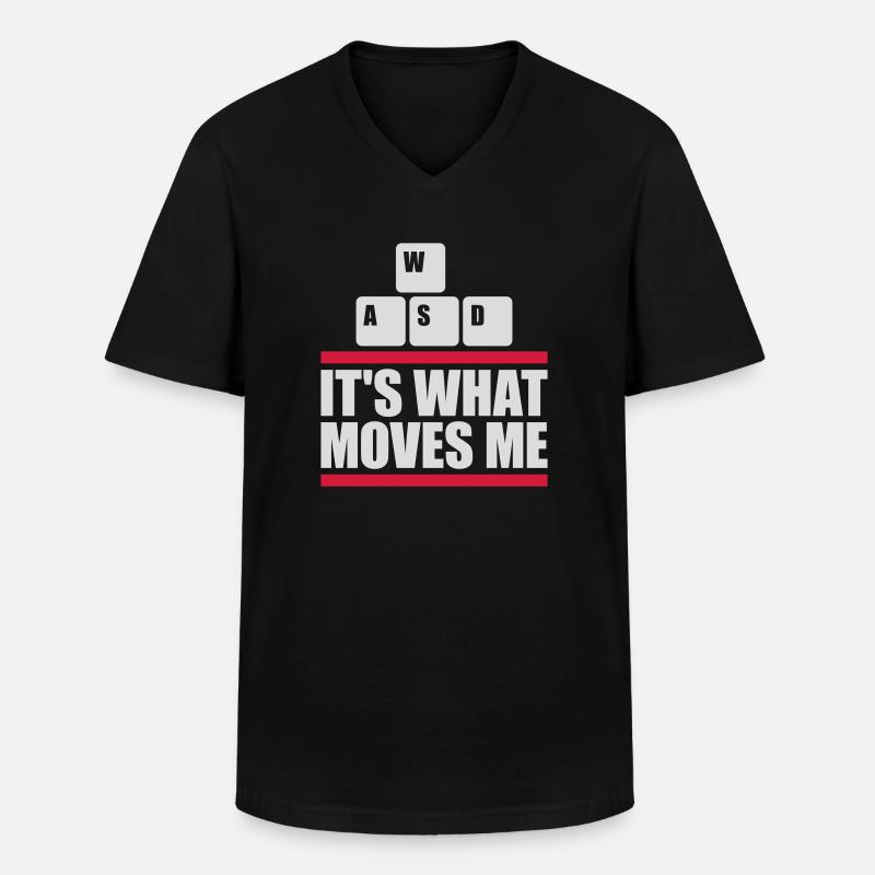c’est ce qui m’émeut - T-shirt col V Homme - noir