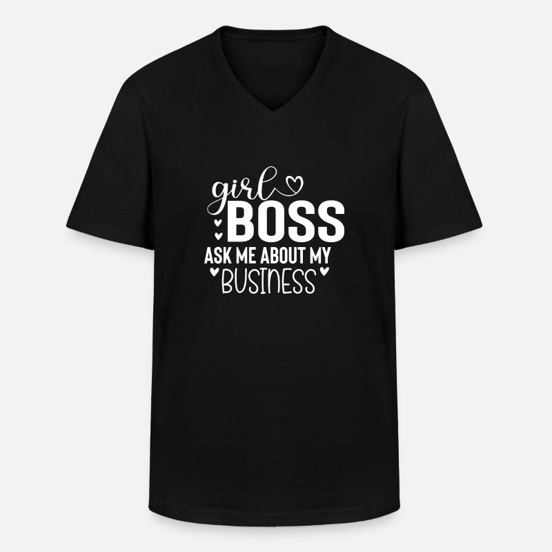 Chefin - Männer-T-Shirt mit V-Ausschnitt - Schwarz