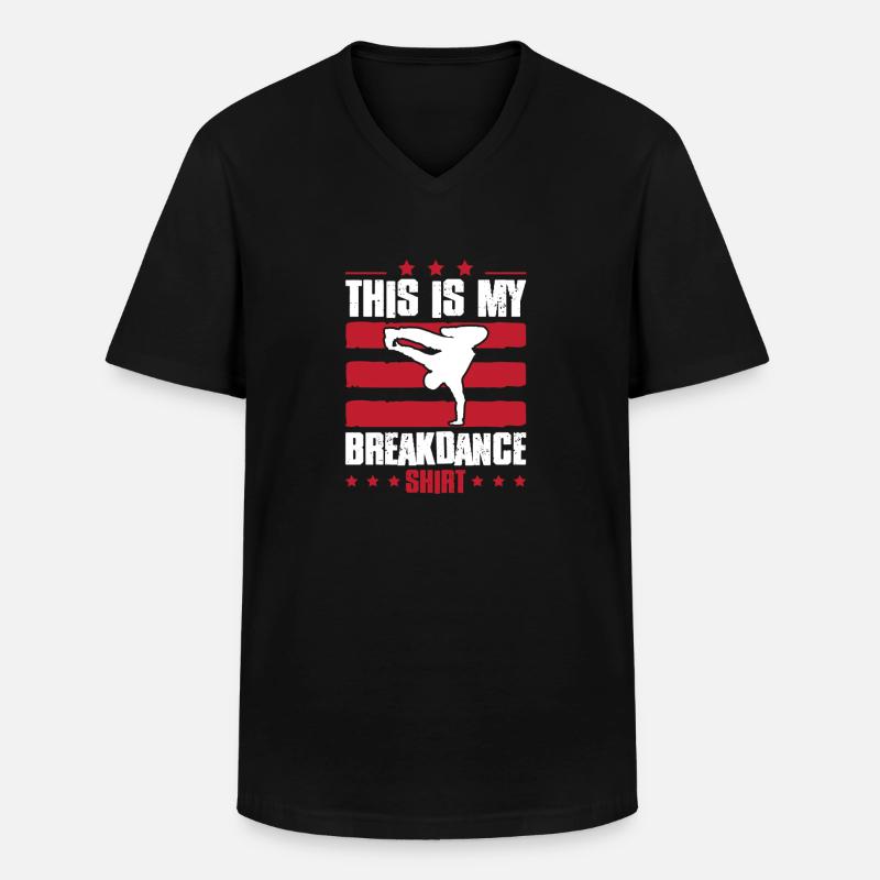 breakdance tanzen - Männer-T-Shirt mit V-Ausschnitt - Schwarz