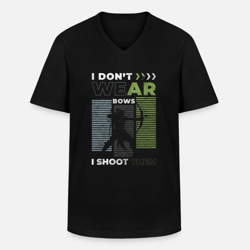 Bogenschütze Freizeit Genauigkeit Bogen - Männer-T-Shirt mit V-Ausschnitt - Schwarz