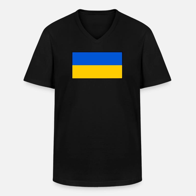 Ukraine - Männer-T-Shirt mit V-Ausschnitt - Schwarz