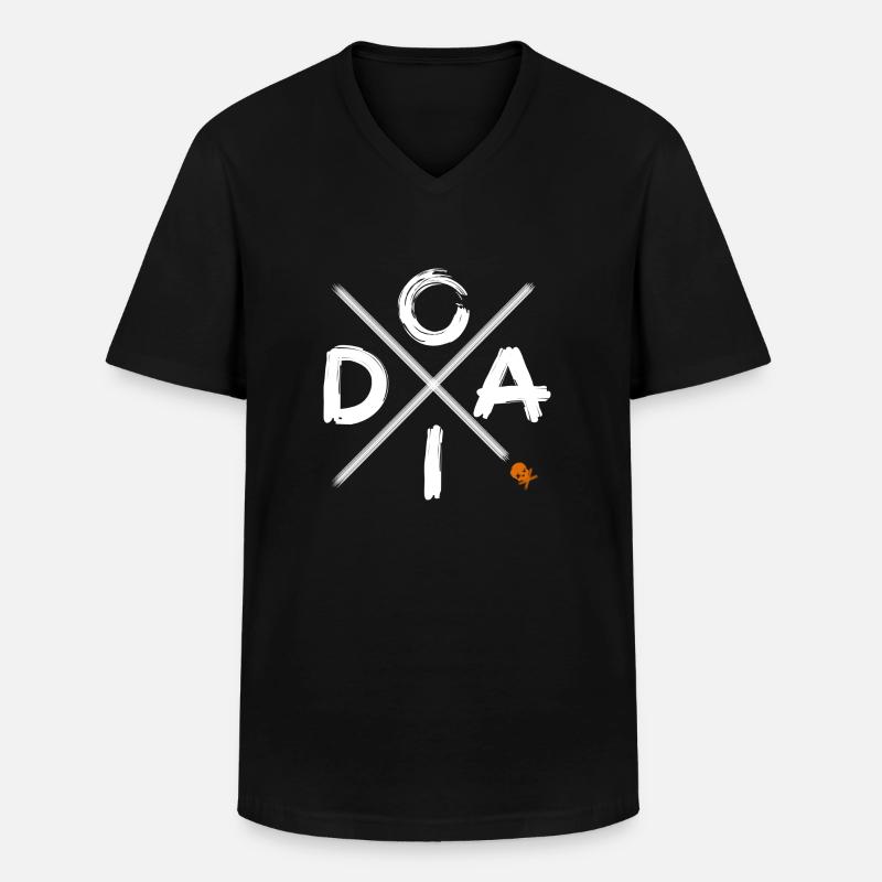 Oida - Männer-T-Shirt mit V-Ausschnitt - Schwarz