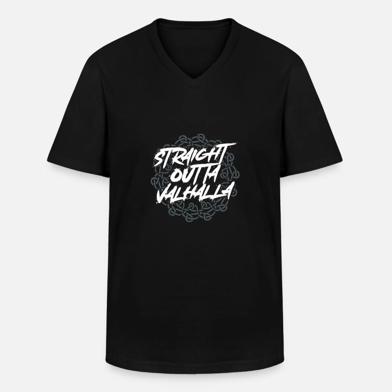 Direkt Aus Walhalla - Männer-T-Shirt mit V-Ausschnitt - Schwarz