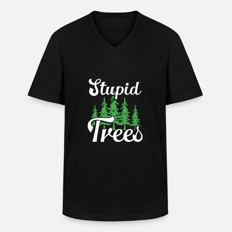 Wald Im Discgolf - Männer-T-Shirt mit V-Ausschnitt - Schwarz
