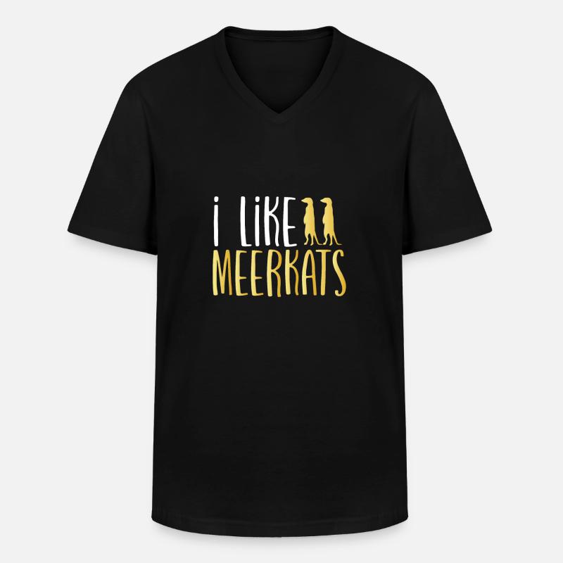 Ich Mag Erdmännchen - Männer-T-Shirt mit V-Ausschnitt - Schwarz