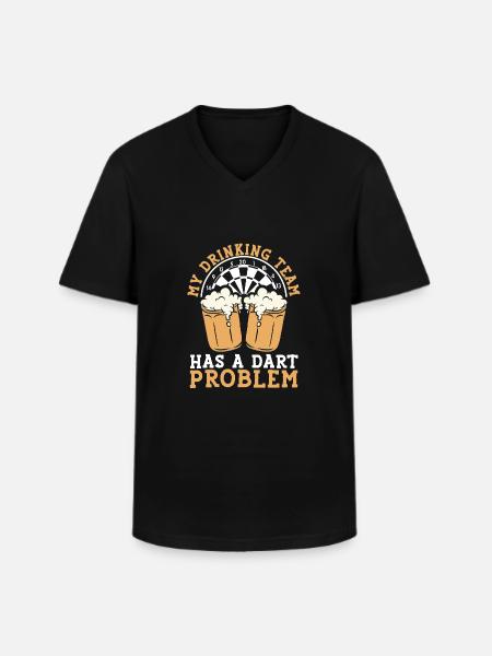 My Trinkdart Team - Men's V-Neck T-Shirt - black