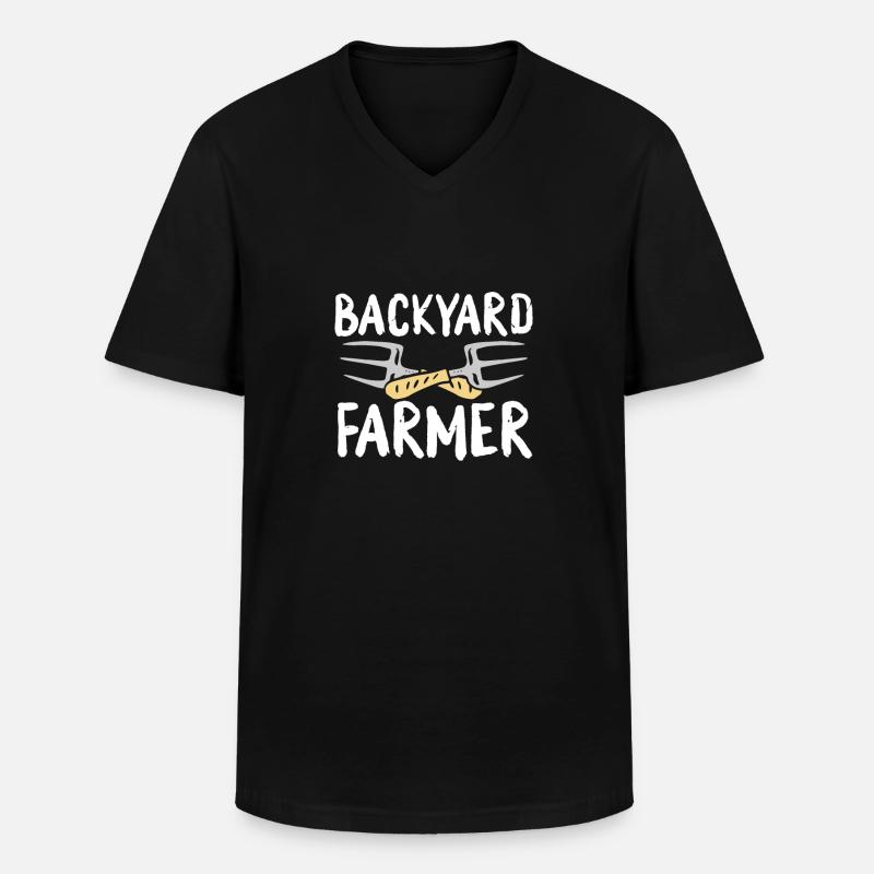 Bauer Im Hinterhof - Männer-T-Shirt mit V-Ausschnitt - Schwarz