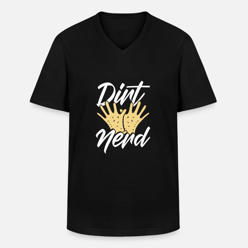 Dreck nerd arbeiter - Männer-T-Shirt mit V-Ausschnitt - Schwarz