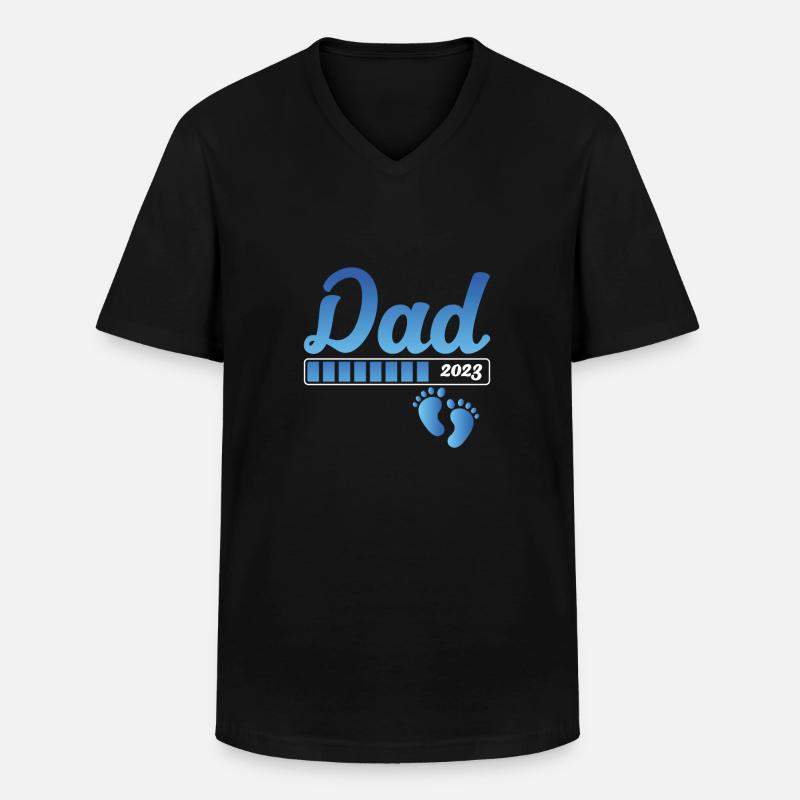 Papa 2023 Wird Geladen - Männer-T-Shirt mit V-Ausschnitt - Schwarz