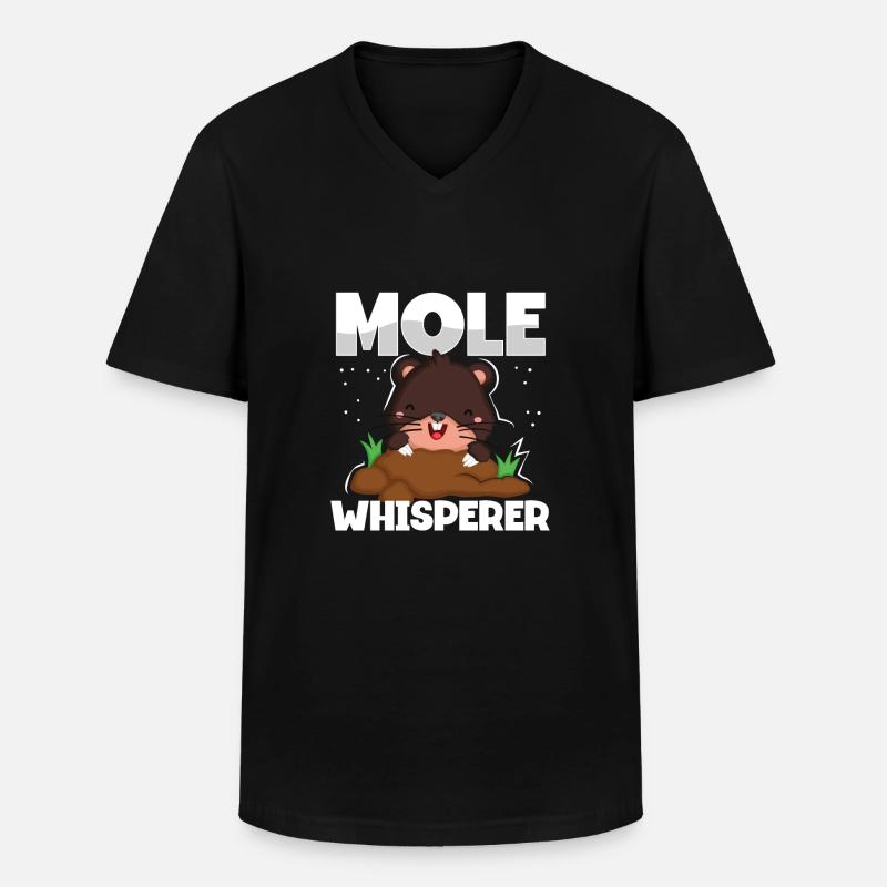 Maulwurfsflüsterer - Männer-T-Shirt mit V-Ausschnitt - Schwarz