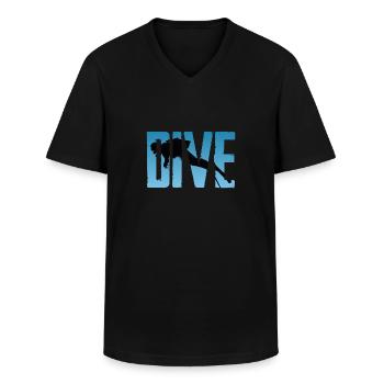 Taucher Tauchen - Männer-T-Shirt mit V-Ausschnitt - Schwarz - Vorne - AI Model Male 178 dark (178cm)