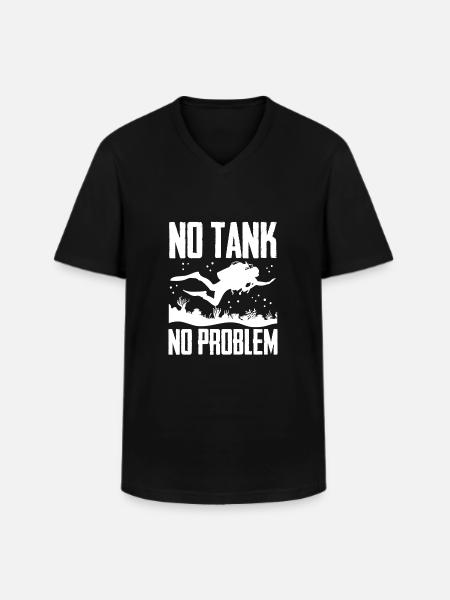 No tank No problem - Men's V-Neck T-Shirt - black