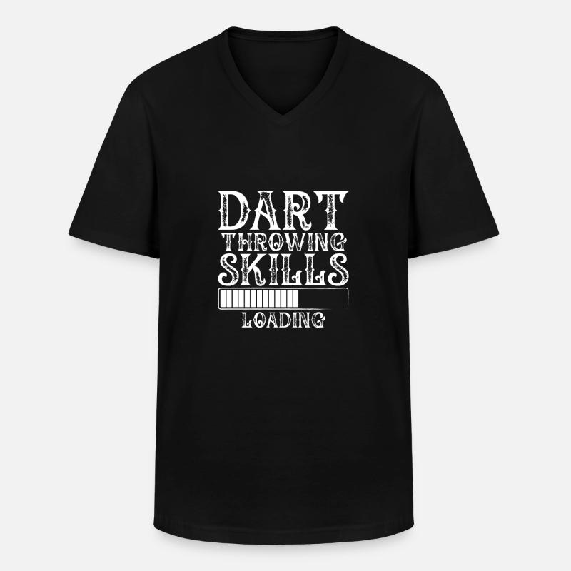 Loading dart throwing skills - Men's V-Neck T-Shirt - black