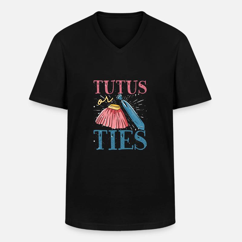 Tutus Oder Krawatten - Männer-T-Shirt mit V-Ausschnitt - Schwarz
