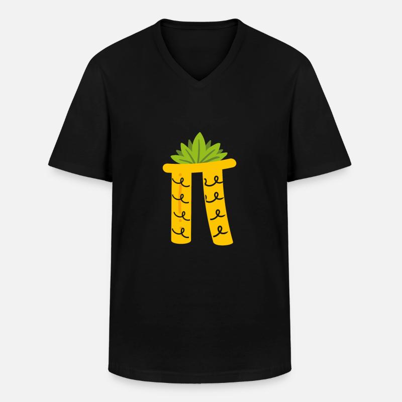 Pi greco come ananas - Maglietta da uomo classica con scollo a V - nero