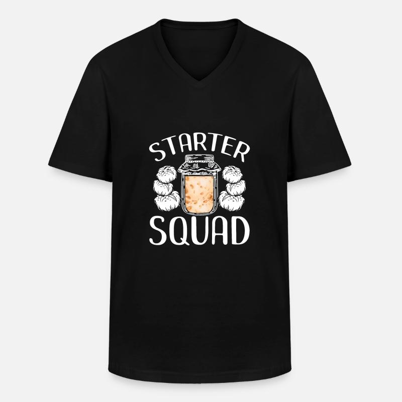 Starter Trupp - Männer-T-Shirt mit V-Ausschnitt - Schwarz