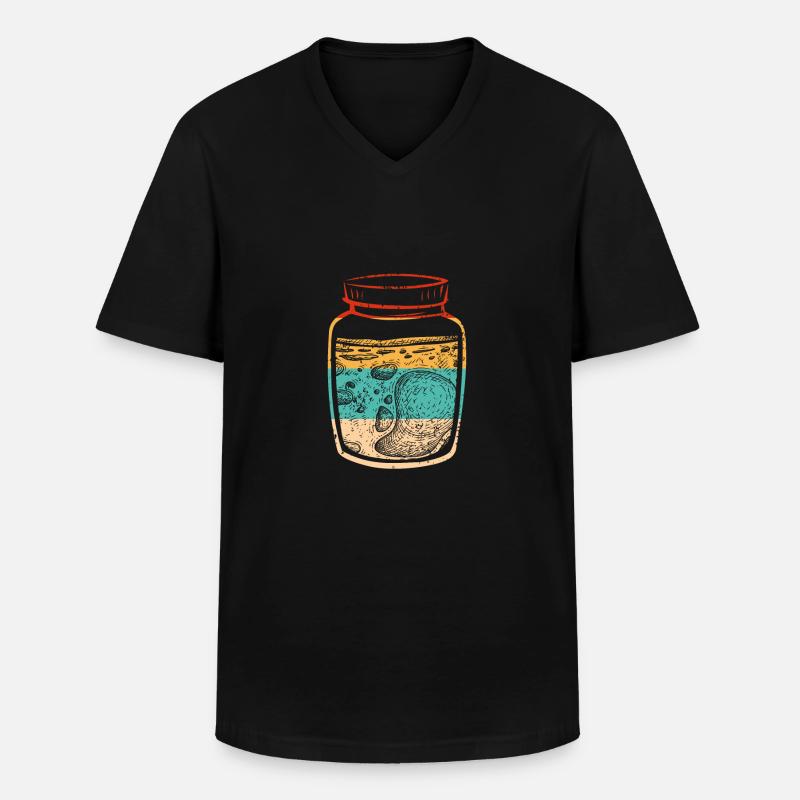 Bunter Sauerteig - Männer-T-Shirt mit V-Ausschnitt - Schwarz