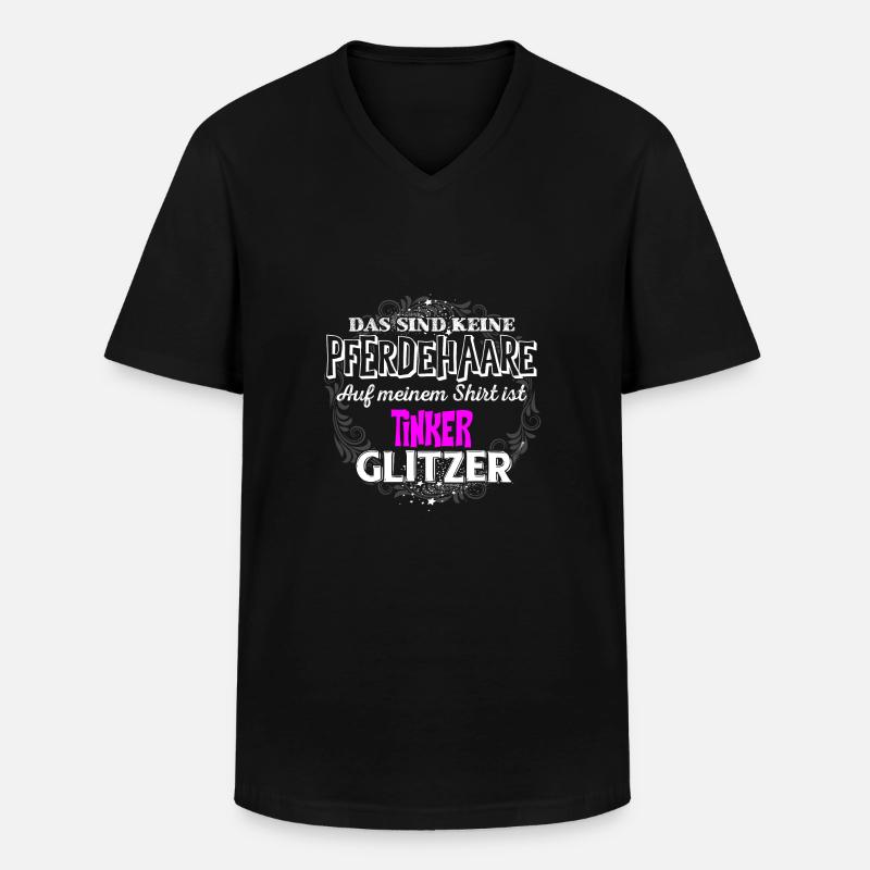 TINKER - Glitzer - Männer-T-Shirt mit V-Ausschnitt - Schwarz