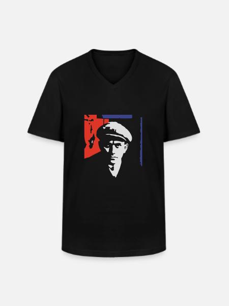 majakovskij1_3c_ge - Männer-T-Shirt mit V-Ausschnitt - Schwarz