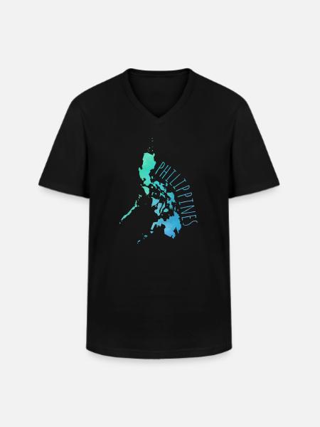 Philippines - Männer-T-Shirt mit V-Ausschnitt - Schwarz