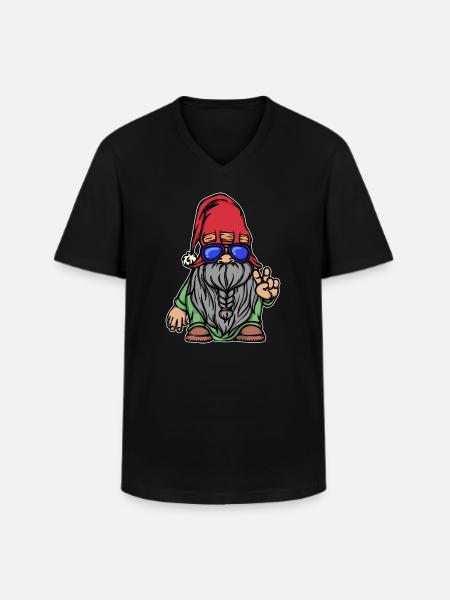 Bartfrisur Bart Bartwuchs Männlichkeit Bartträger - Männer-T-Shirt mit V-Ausschnitt - Schwarz