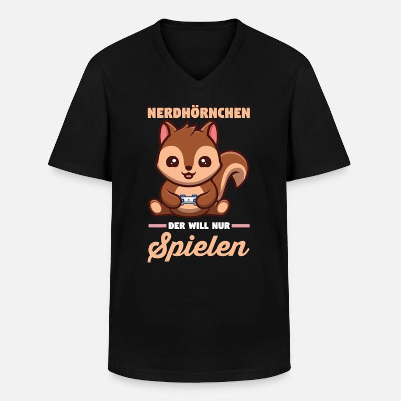 Erdmännchen - Männer-T-Shirt mit V-Ausschnitt - Schwarz