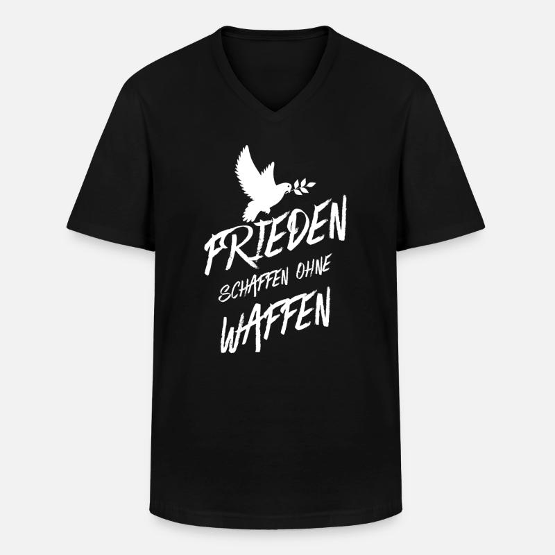 Frieden schaffen - Männer-T-Shirt mit V-Ausschnitt - Schwarz