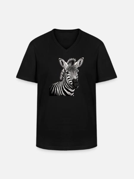 Zebra Africa Animal - Men's V-Neck T-Shirt - black