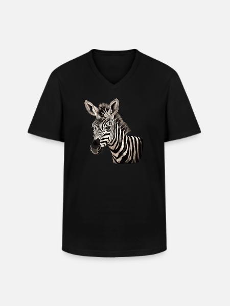 Zebra Africa Animal - Men's V-Neck T-Shirt - black