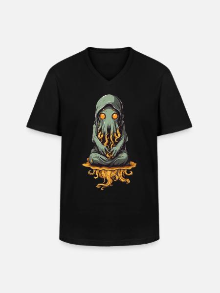 Halloween Tentacle Slime Monster - Men's V-Neck T-Shirt - black