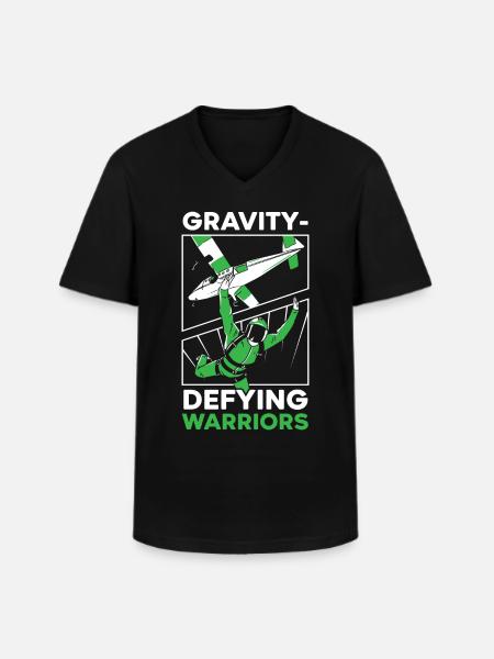 Paratroopers Skydiving Skydiving - Men's V-Neck T-Shirt - black