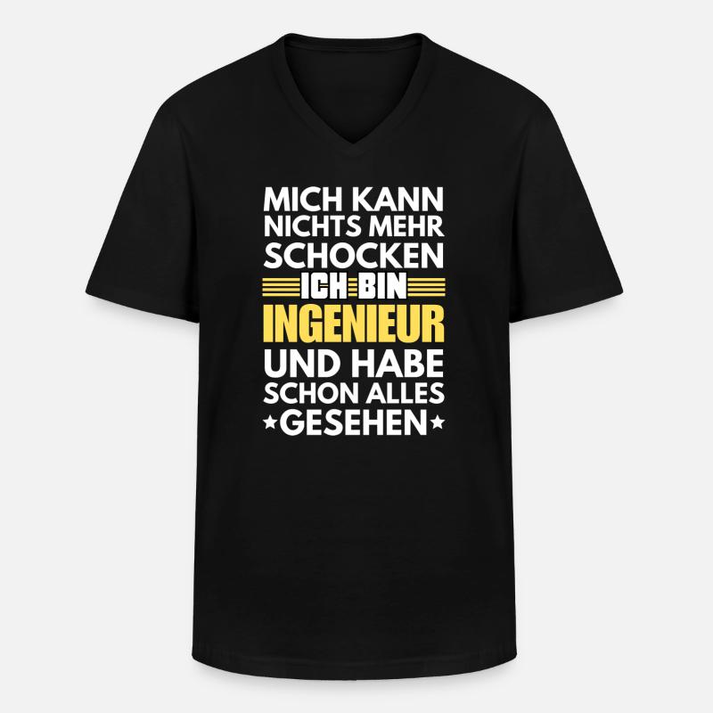 Non-Shockable Engineer - Men's V-Neck T-Shirt - black