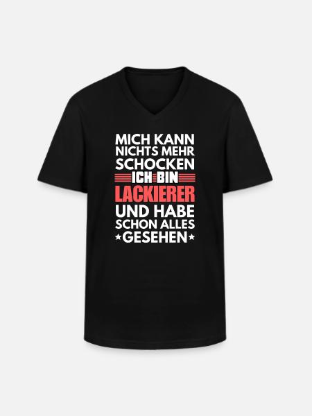 Non-shockable painter - Men's V-Neck T-Shirt - black