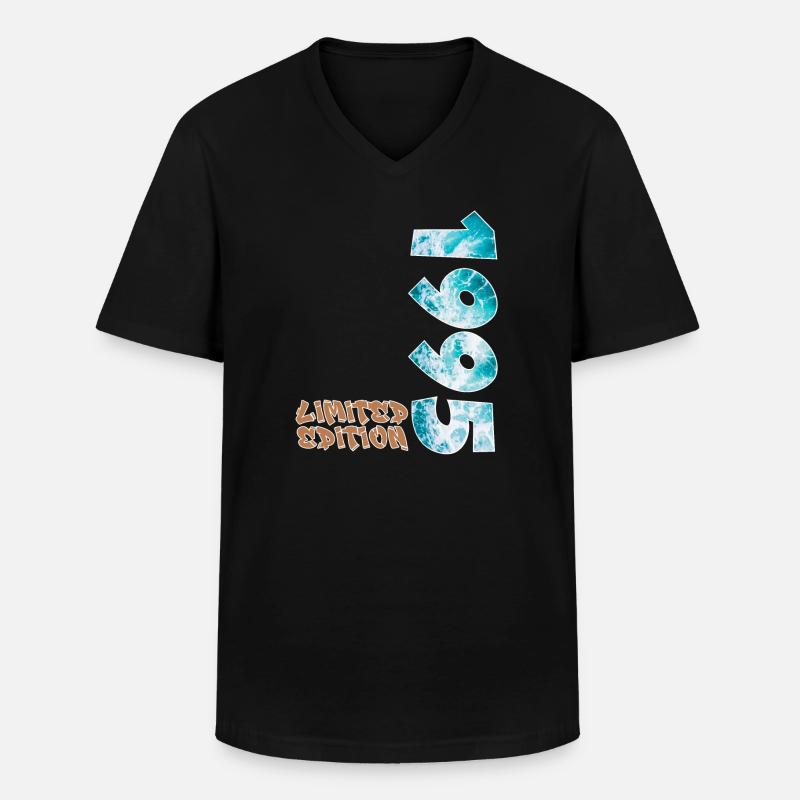 Begrænset udgave 1995 strand Design - Klassisk herre T-shirt med V-udskæring - sort