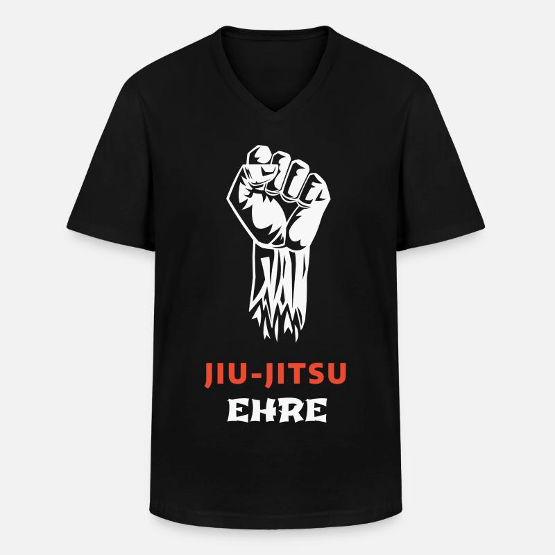 JIU-JITSU: Ehre Über Alles - Männer-T-Shirt mit V-Ausschnitt - Schwarz