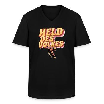 Held des Volkes - Männer-T-Shirt mit V-Ausschnitt - Schwarz - Vorne - AI Model Male 178 dark (178cm)