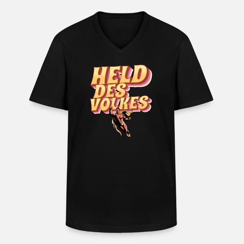 Held des Volkes - Männer-T-Shirt mit V-Ausschnitt - Schwarz