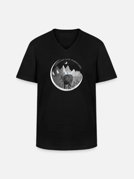 Stenbukken Kærlighedshoroskop. Horoskop af kærlighed. - Klassisk herre T-shirt med V-udskæring - sort