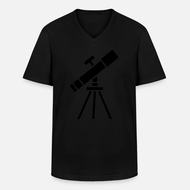 Fernrohr - Männer-T-Shirt mit V-Ausschnitt - Schwarz
