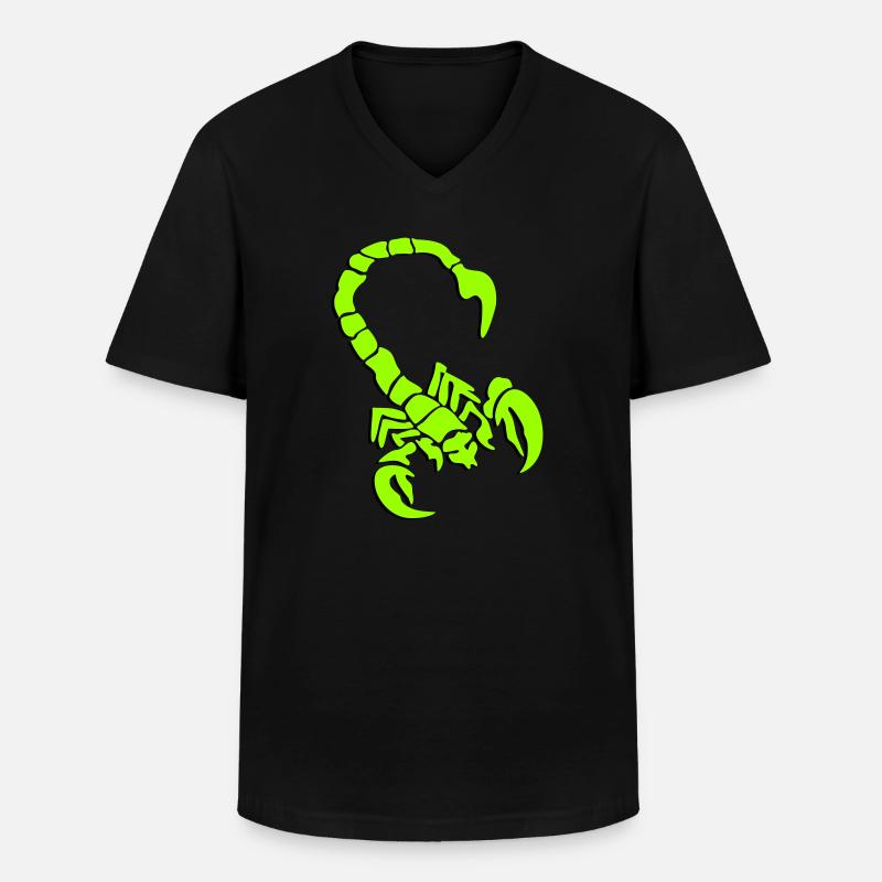 skorpion_01_3d - Männer-T-Shirt mit V-Ausschnitt - Schwarz