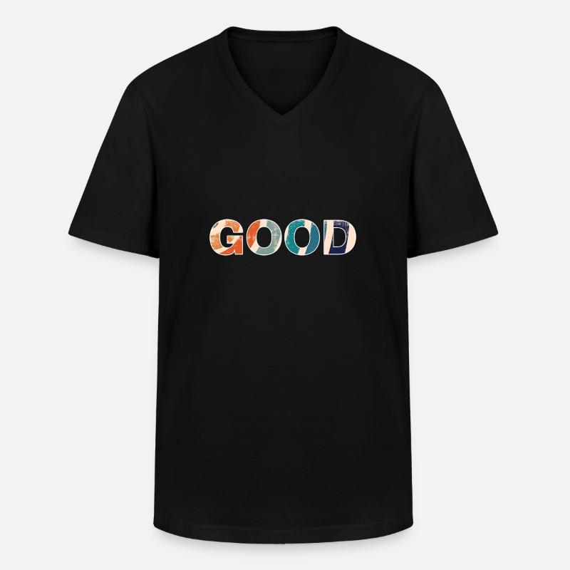 Good - Männer-T-Shirt mit V-Ausschnitt - Schwarz