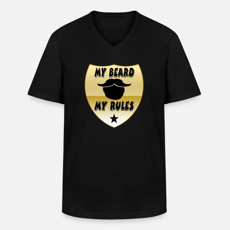 Bart - Männer-T-Shirt mit V-Ausschnitt - Schwarz
