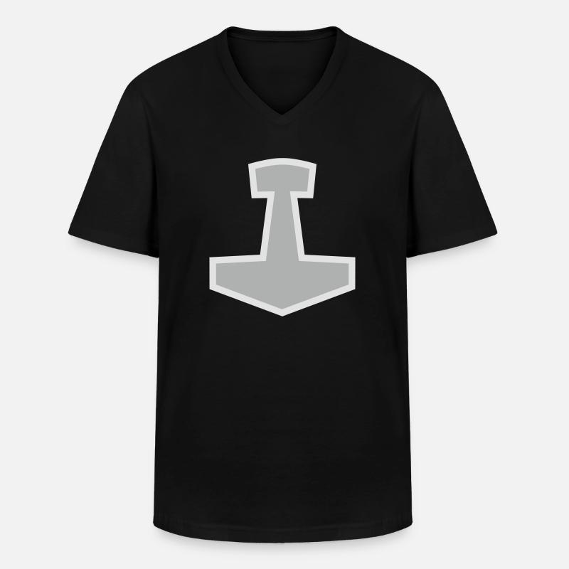 Mjölnir - Männer-T-Shirt mit V-Ausschnitt - Schwarz